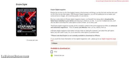 Empire Magazine Prix Star Wars