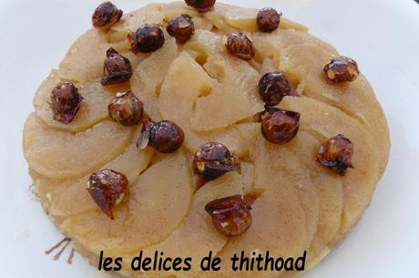 gâteau de pommes aux noisettes caramélisées