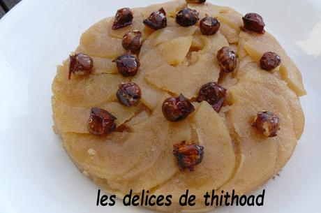 gâteau de pommes aux noisettes caramélisées