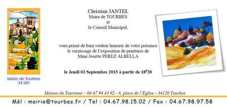 Vernissage de l’exposition de Josette PEREZ ALBELLA à Tourbes