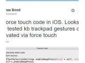 iPhone référence Force Touch dans code d’iOS