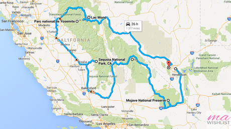 road trip californie nevada