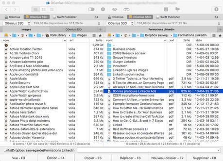 Commander One: le gestionnaire double de fichiers du Finder