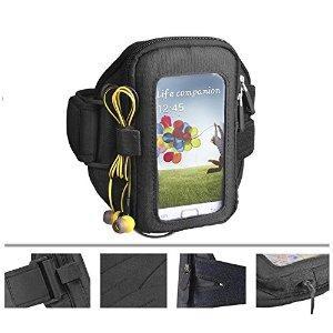Top 5 des Brassard iPhone 6 ou iPhone 6 Plus Brassard sport noir avec pochette fermeture éclair. Une conception ergonomique brevetée pour parfaitement ajuster votre bras . * Rangement pour vos clés , cordon des écouteurs et autres petits objets en toute sécurité . * Résistant à l'eau, anti-tran...