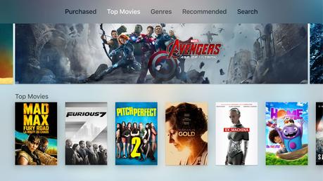 Un aperçu de la nouvelle interface de l'Apple TV (ou plutôt de tvOS).