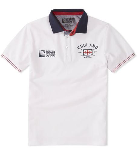 Polo coton Celio Rugby Word Cup Equipe d'Angleterre Polo coton Celio Rugby Word Cup Equipe d'Angleterre