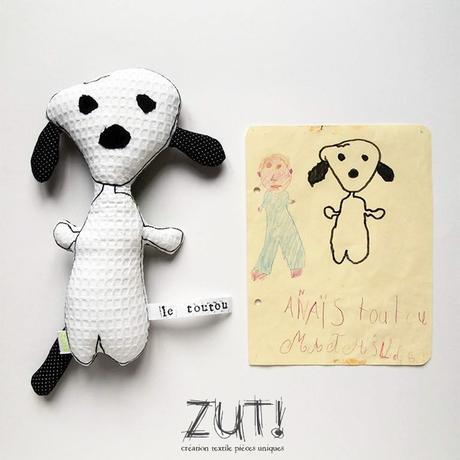 Zoom sur les doudous personnalisés ! Doudou chien - Zut !