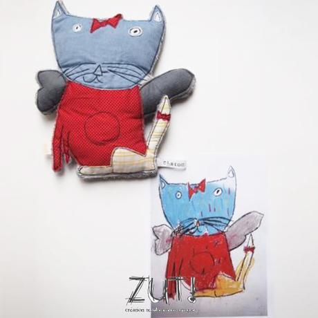 Zoom sur les doudous personnalisés ! Doudou chat - Zut !