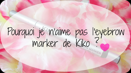 Pourquoi je n'aime pas l'eyebrow marker de Kiko ?