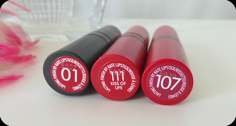 Les rouges à lèvres lasting finish by kate : Mon avis !