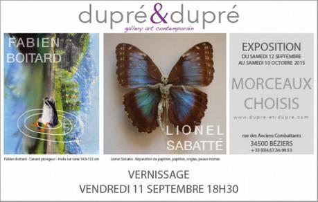 Exposition Lionel Sabatté et Fabien Boitard à la Galerie Dupré & Dupré
