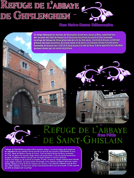 ♥♥ Mons et ses nombreux refuges d' abbayes ,abbeys 's  shelters, toevlucht van  abdij  , Hainaut Be