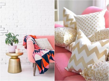 Déco rose bonbon et dore or