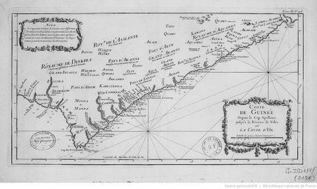 Coste de Guinée depuis le cap Apollonia jusqu'à la rivière de Volta ou la Coste d'Or 1740 - 1749 Ghana