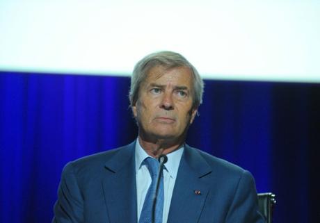Vincent Bolloré, actionnaire majoritaire de Vivendi, à Paris le 17 avril 2015