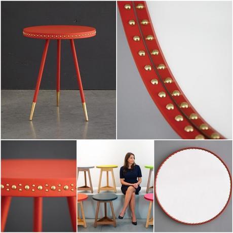 Meuble mirroir table en cuir fleuri de bethan gray.