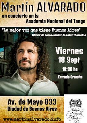 Martín Alvarado demain au Museo Mundial del Tango [à l'affiche]