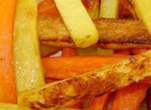 Frites de carottes et pommes de terre au four 