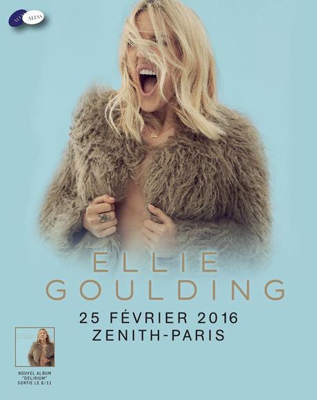 Ellie Goulding, révélation pop anglaise, en concert au Zénith de Paris en 2016 !