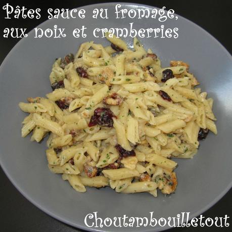 pates fromages noix cramberries