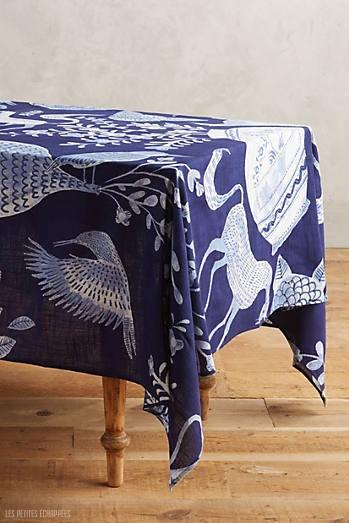 Cobalt Garden Tablecloth (© Anthropologie)