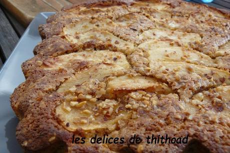 gâteau aux pommes, noisettes et polenta