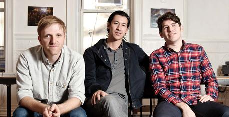 Les cofondateurs de Kickstarter, Charles Adler, Perry Chen et Yancey Strickler.