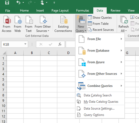 Power Query Excel 2016