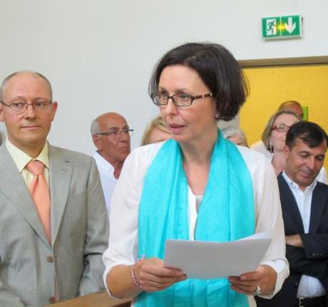 Fontainebleau, hier. Béatrice Blanc quitte la présidence du tribunal de grande instance de Fontainebleau pour prendre ses nouvelles fonctions en guadeloupe. 