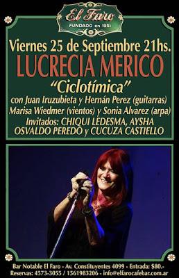 Lucrecia Merico vendredi au Faro [à l'affiche]
