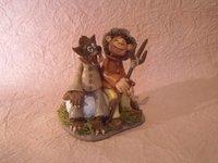 Le Loup Garou et villageois de Thiercelieux en porcelaine froide