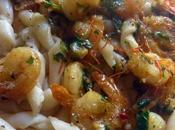 Fusilli crevettes l'ail