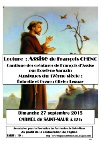 Ce dimanche 27 septembre au Carmel de Saint-Maur : Olivier Leguay (épinette et orgue) et Roselyne Sarazin (lecture)