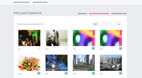 STOP, arrêtez tout, Creads lance ses portfolios ! Capture écran de l'interface portfolio sur Creads