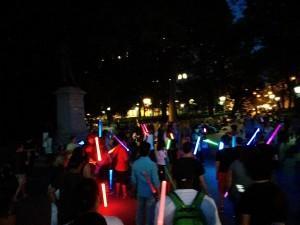 bataille star wars à Washington Square Park