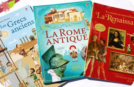 Autocollants Usborne : Les Grecs anciens, La Rome antique, La Renaissance 
