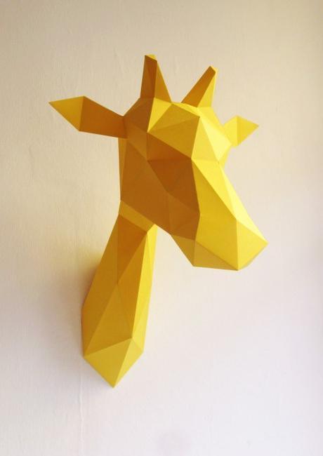 trophée origami girafe fleux 29,90