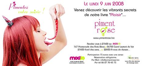 Soirée Piment Rose : Plaisir des Sens au Modjo Club le 9 juin