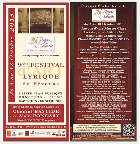 Pézenas Enchantée 2015 – Festival d’art lyrique