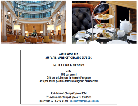 L’Afternoon tea’, aussi pour les enfants au Marriott Champs Elysées !