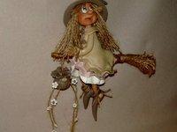 Sorcières  à suspendre en porcelaine froide