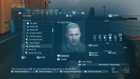 Même après avoir terminé le jeu, vous pouvez gérer vos effectifs dans Metal Gear Solid V : The Phantom Pain.