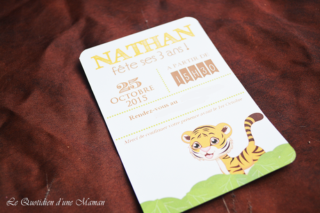invitation anniversaire tigre 2