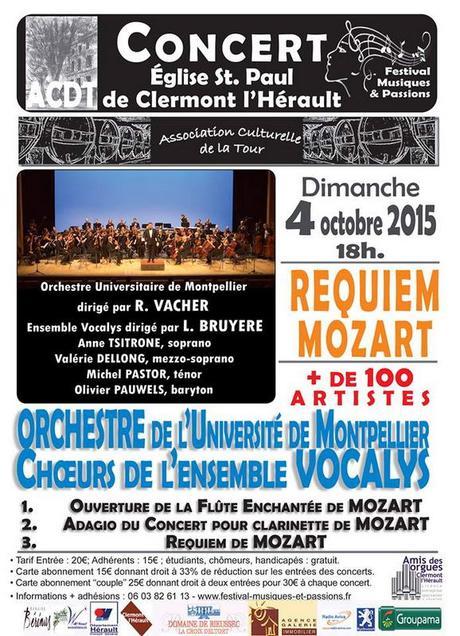 Clermont l’Hérault : Le Requiem de Mozart le 4 octobre