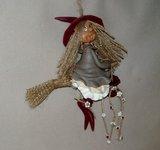 Sorcières à suspendre en porcelaine froide