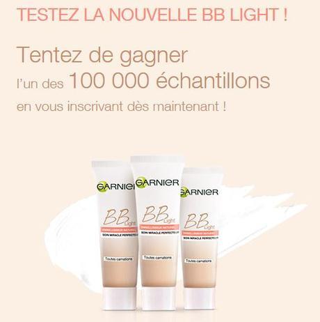 Concours 100 000 échantillons crème BB Light Garnier à gagner