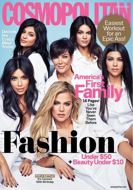 Toutes les femmes Kardashian en couv' du numéro anniversaire du Cosmo US...