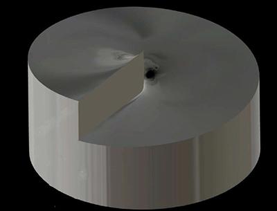 Illustration of the aluminium spiral phase plate