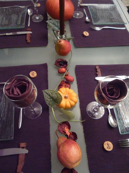 Une table d'automne toute simple à réaliser...