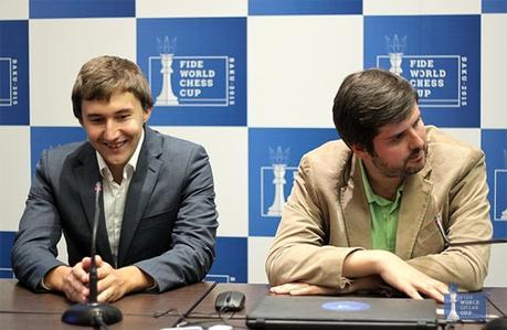 Sergey Karjakin remporte la Coupe du Monde d'échecs 2015 au départage sur le score final de 6 points à 4 - Photo © site officiel - Photo © site officiel